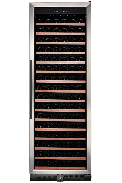 Smith & Hanks 166 Bottle Single Zone Wine Cooler, Stainless Steel Door Trim
