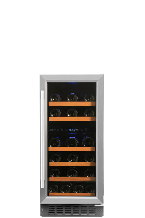 Smith & Hanks 32 Bottle Dual Zone Wine Cooler, Stainless Steel Door Trim