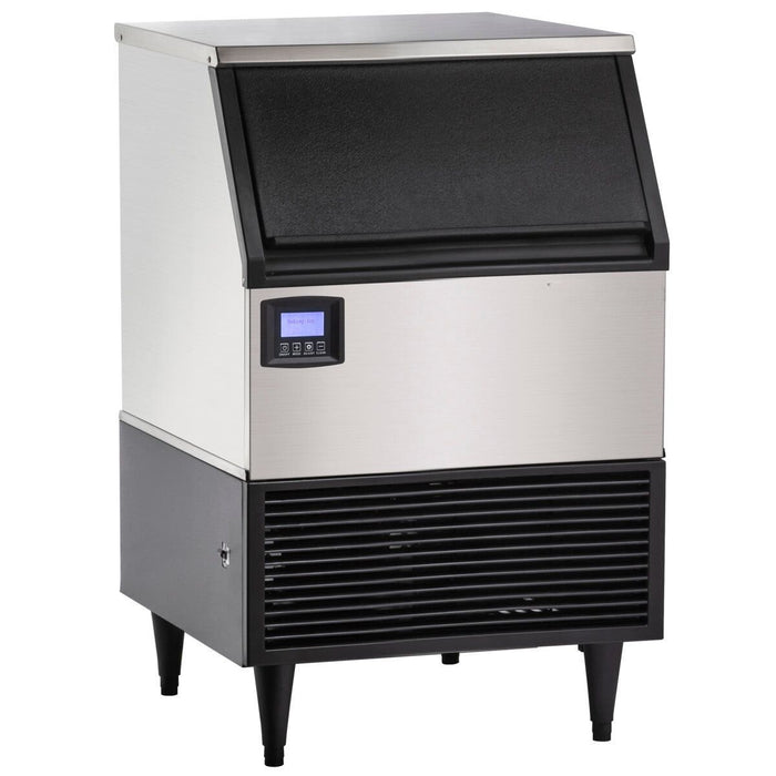 Intelligent Series Self-Contained Ice Machine, 200 lbs, in Stainless Steel/Black Trim