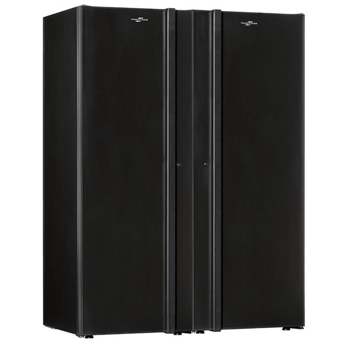 Transtherm Double Ermitage Solid Door Black