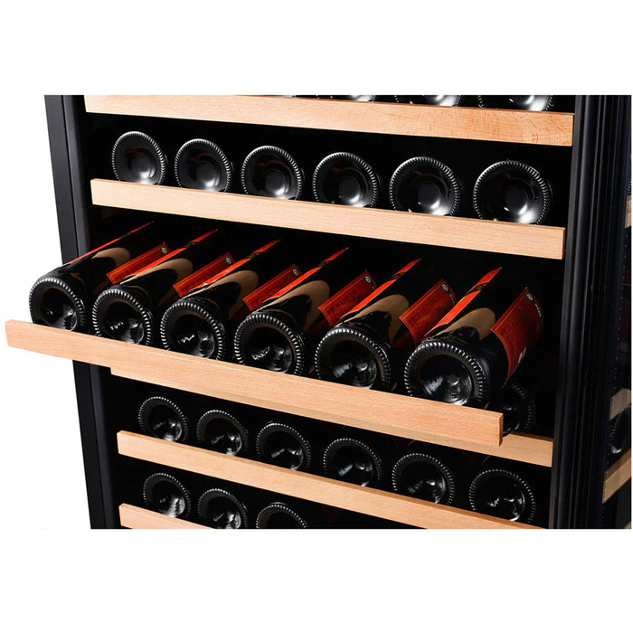 Smith & Hanks 166 Bottle Dual Zone Wine Cooler, Smoked Black Glass Door