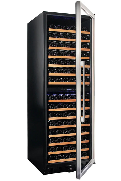 Smith & Hanks 166 Bottle Dual Zone Wine Cooler, Stainless Steel Door Trim