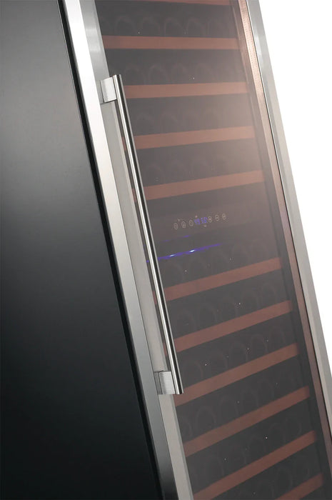 Smith & Hanks 166 Bottle Dual Zone Wine Cooler, Stainless Steel Door Trim