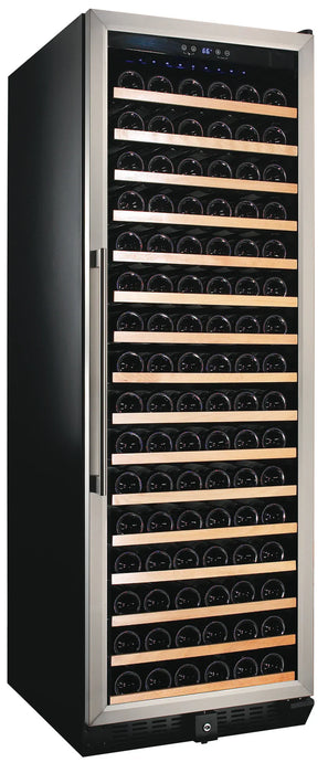 Smith & Hanks 166 Bottle Single Zone Wine Cooler, Stainless Steel Door Trim