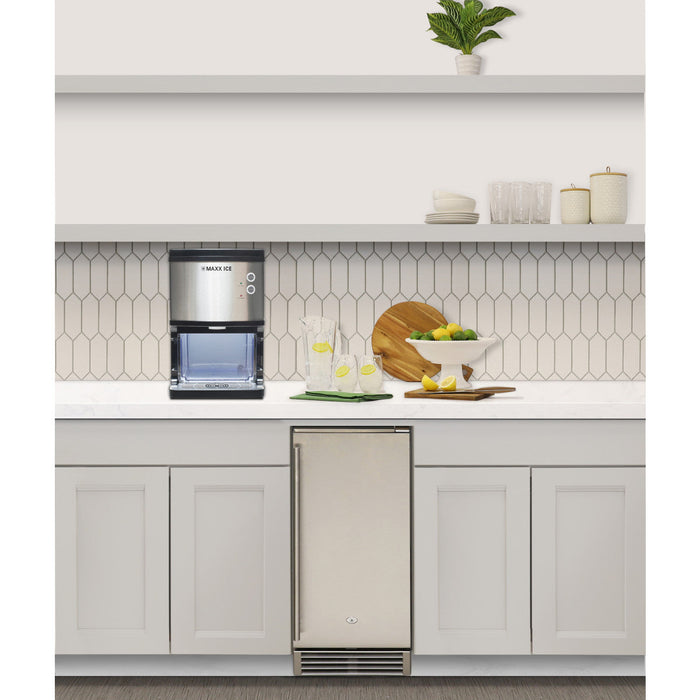 Maxx Ice Countertop Nugget Ice Dispenser, 33 lbs, in Stainless Steel