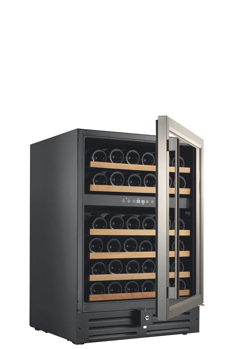 Smith & Hanks 46 Bottle Dual Zone Wine Cooler, Stainless Steel Door Trim