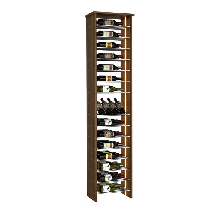 46-Bottle Parallel Wine Rack with Angled Display, One-Column