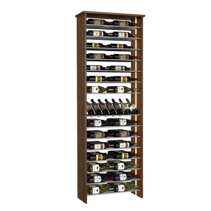 90-Bottle Parallel Wine Rack with Angled Display, Two-Column