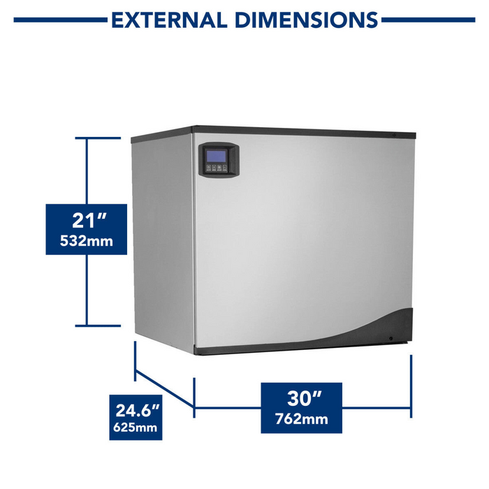 Intelligent Series Modular Ice Machine, 30"W, 521 lbs, Energy Star, in Stainless Steel