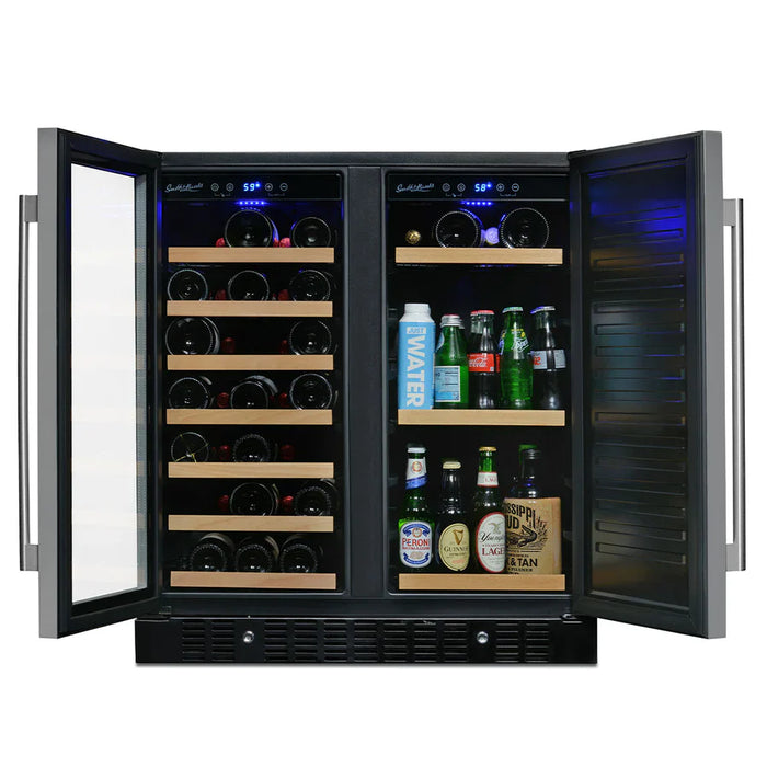 Smith & Hanks Wine and Beverage Cooler, Stainless Steel Door Trim
