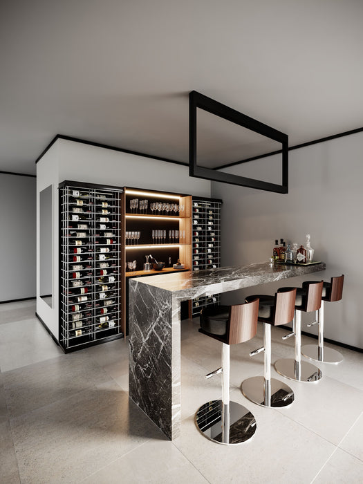 72-Bottle Elevation Wine Rack, Label Forward