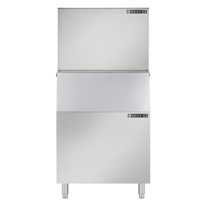 Modular Ice Machine, 30"W, 1000 lbs and 580 lbs Storage Bin, in Stainless Steel