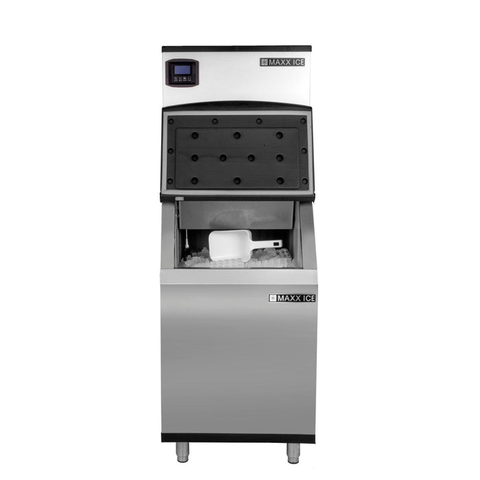 Maxx Ice Intelligent Series Modular Ice Machine, 22"W, 373 lbs w/310 lb Storage Bin, Stainless Steel