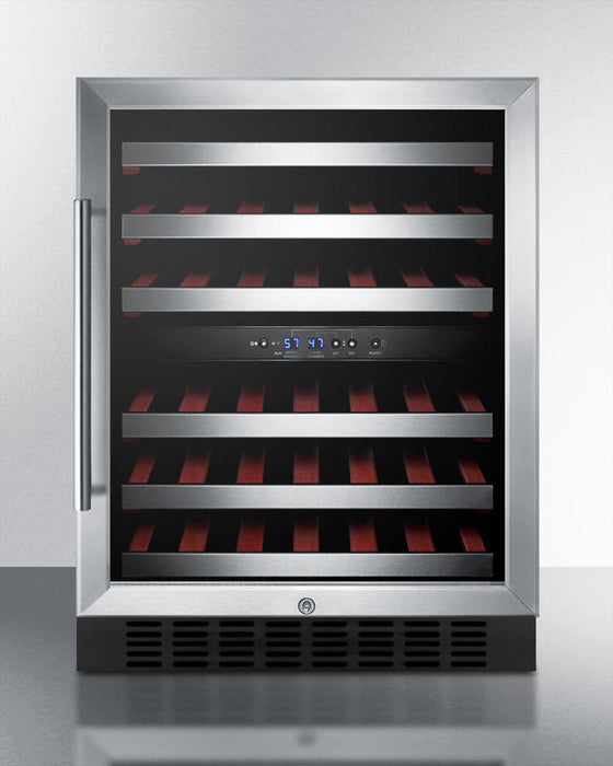 Summit 46 Bottle Dual Zone Built In Wine Cooler SWC530BLBISTCSSADA