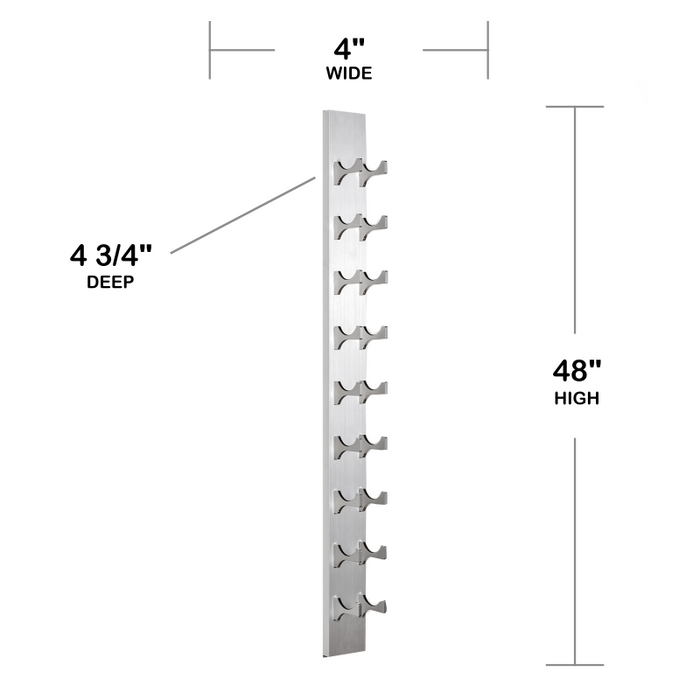 9-Bottle Classic Series Wine Rack, 4ft.