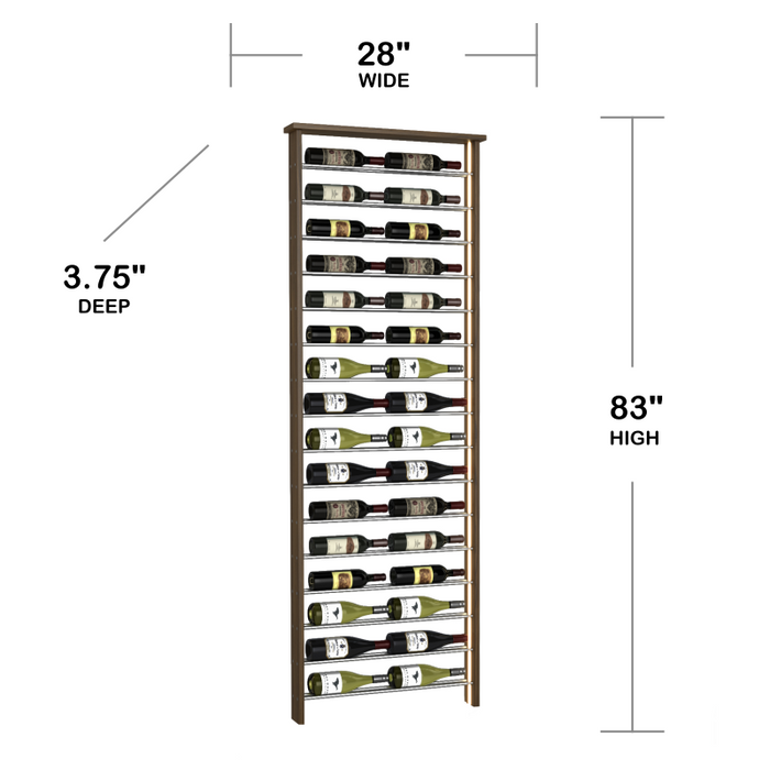 32-Bottle Parallel Wine Rack, Two-Column