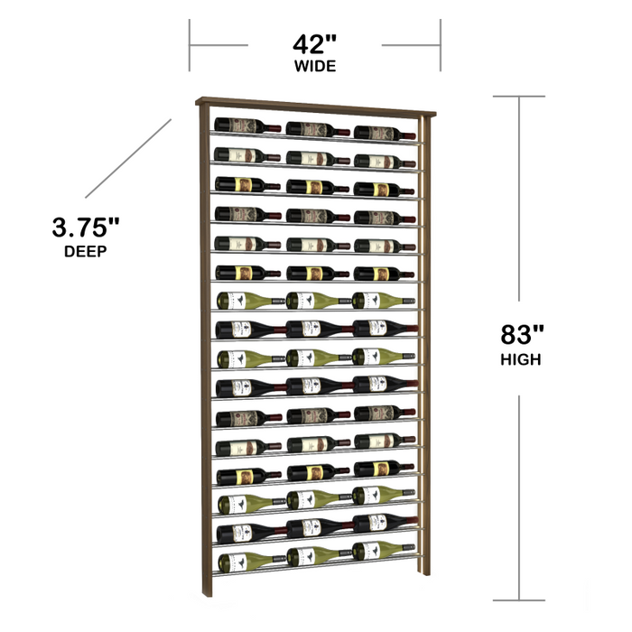 48-Bottle Parallel Wine Rack, Three-Column