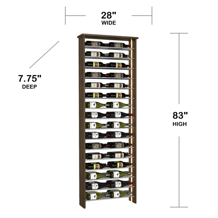 64-Bottle Parallel Wine Rack, Two-Column