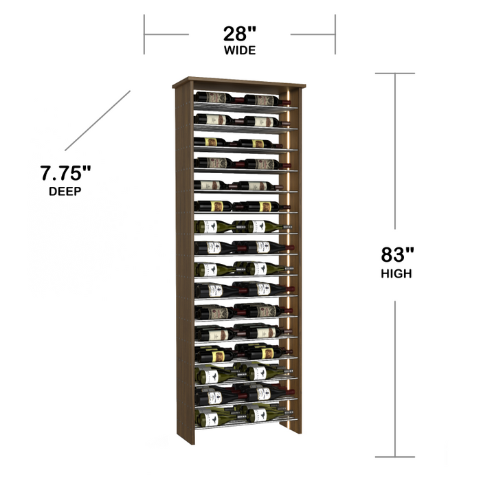 96-Bottle Parallel Wine Rack, Two-Column