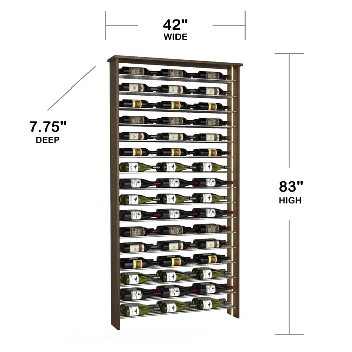 96-Bottle Parallel Wine Rack, Three-Column