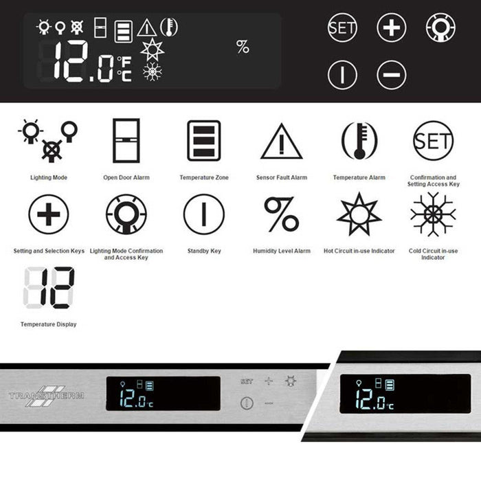 Transtherm Double Ermitage Solid Black Full Shelf