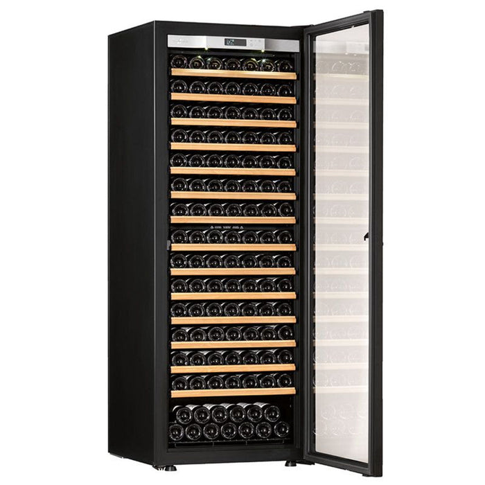 Transtherm Wine Coolers Ermitage Glass Brushed Aluminum Full Shelf