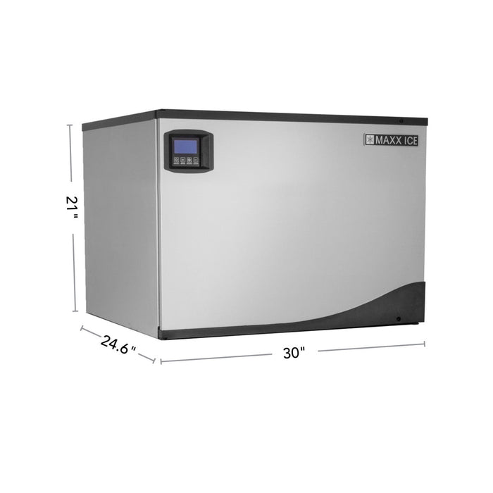 Maxx Ice Intelligent Series Modular Ice Machine, 30"W, 373 lbs, Energy Star, in Stainless Steel