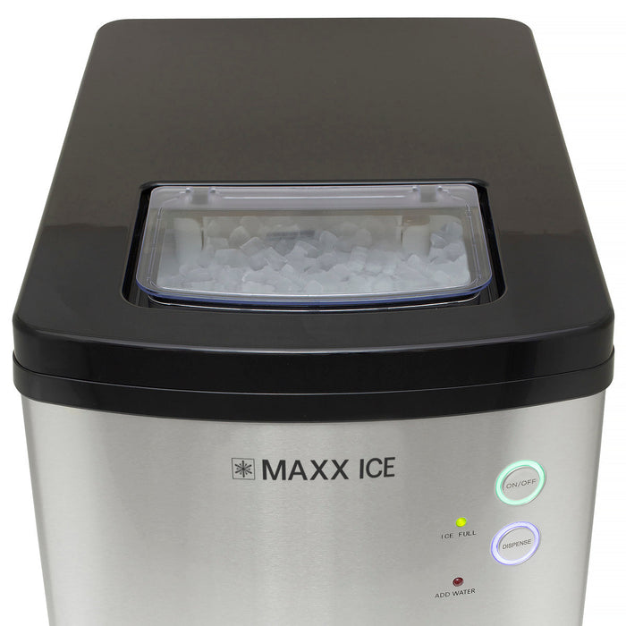 Maxx Ice Countertop Nugget Ice Dispenser, 33 lbs, in Stainless Steel